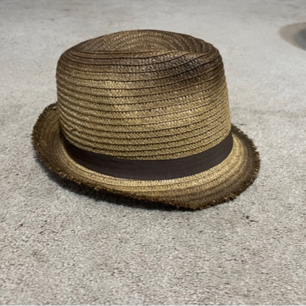 muddy straw fedora hat